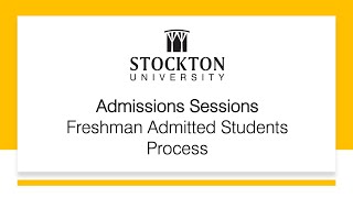 Virtual Open House - Freshman Admitted Students Process