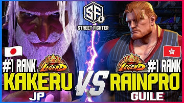 SF6 ▰ Kakeru (#1 Ranked JP) Vs Rainpro (#1 Ranked Guile) ▰ Street Fighter 6 High Level Gameplay