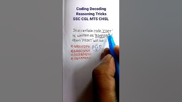 Coding Decoding | Coding Decoding Reasoning Tricks| Reasoning for SSC GD | #shorts