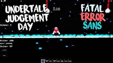 Fatal Error Sans | Roblox Undertale Judgement Day
