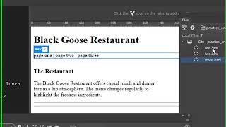 four navigation bar dreamweaver