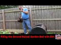 Filling the Second Raised Garden Bed with Dirt