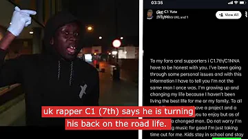 uk rapper c1 7th says he is turning his back on g*ng life #ukdrill