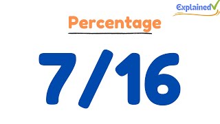 7/16 as a Percent