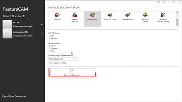 tutorial FeatureCAM 2018 2.5D Milling - create new file
