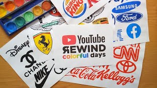All logos from 2019 - colorful days YouTube Rewind 2019