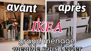 GRAND MÉNAGE MEUBLE SOUS L'EVIER / RANGEMENT IKEA ACTION / clean