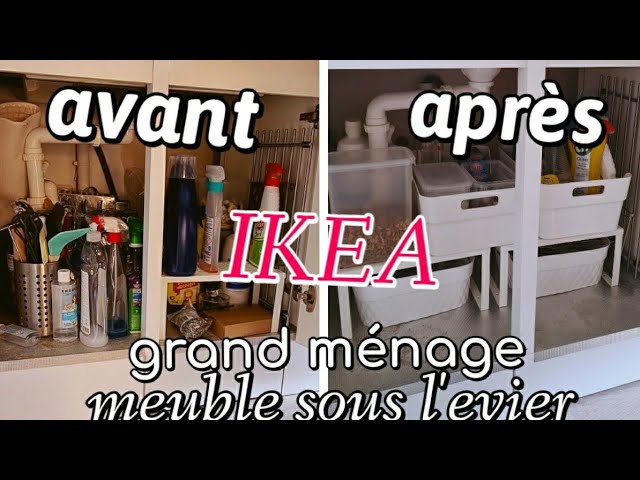 GRAND MÉNAGE MEUBLE SOUS L'EVIER / RANGEMENT IKEA ACTION / clean with me -  YouTube