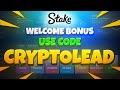 Stake Welcome Bonus with Code CRYPTOLEAD – VIP Rakeback Instantly Activated