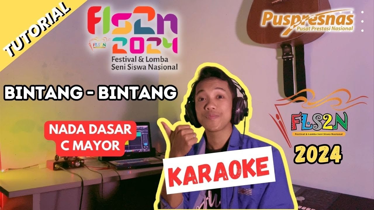 ⭐KARAOKE⭐ BINTANG-BINTANG FLS2N SD 2024 C MAYOR | Panduan lagu Bintang-bintang FLS2N SD 2024