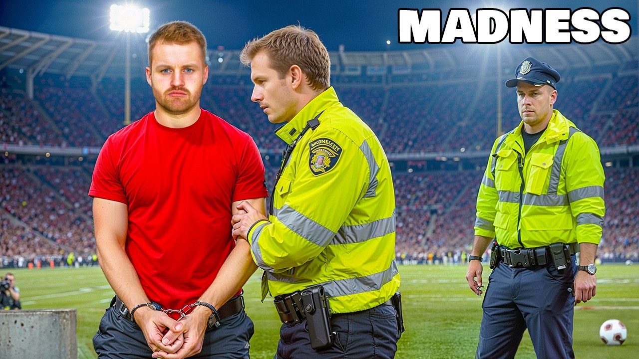 БЕЗУМНАЯ ПОЛИЦЕЙСКАЯ ПОГОНЯ во время проникновения на стадион!