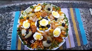 سلطة دافئة لفصل الشتاء وجبة متكاملة و غنية بالفيتامينات مع تتبيلة خاصة  تستحق التجربة salade d'hiver