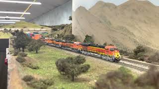 Long n scale intermodal train
