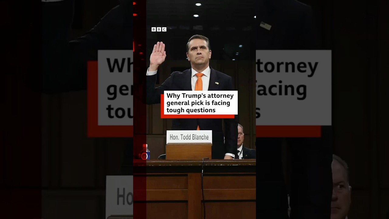 Acting Attorney General Todd Blanche appeared before the Senate for confirmation hearings. #BBCNews