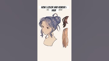 How I Color and render Hair! #arttutorial #digitalart #art #hair #turorial #arttips