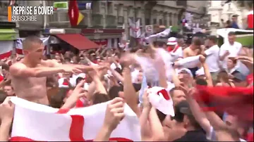 England fans singing Vardy's on fire - St Etienne 2016