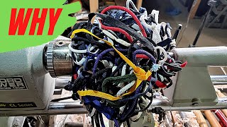 Hundreds of Shoe Laces set in Epoxy Resin  Turned on a Lathe  Success or Fail ?