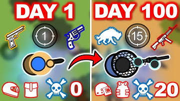 DAY 1 vs DAY 100 in SURVIV.IO! || Noob vs Pro - Surviv.io