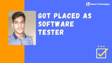 Besant Technologies | Rahul Got Placed as QA Tester 4 LPA | Software Testing Course | Placement