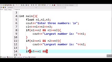 How to find Largest Number among three numbers in C++