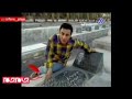 گریه های عمو پورنگ بر سر مزار کودکی که از طرفداران او بود و در زلزله دار فانی را وداع گفت 