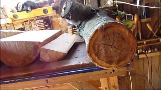 Rowan, Maple and other trees Cutting on a BandSaw