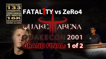 quake3 quakecon 2001 | fatal1ty vs zero4 | quakeIII qcon 2001| 16K resolution Q3 gameplay