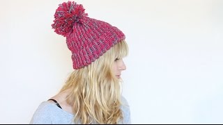 Muts Met Pompom Maken Met Een Breiring