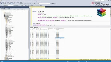 SQL Server 2022 - Ejemplo: Calcular la edad de las personas dada su fecha de nacimiento
