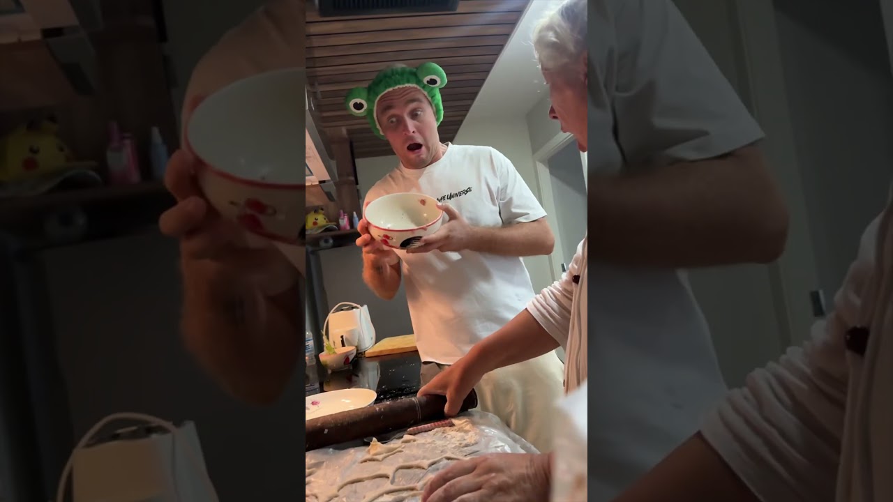 I poured out all the dough for the dumplings 🥟 