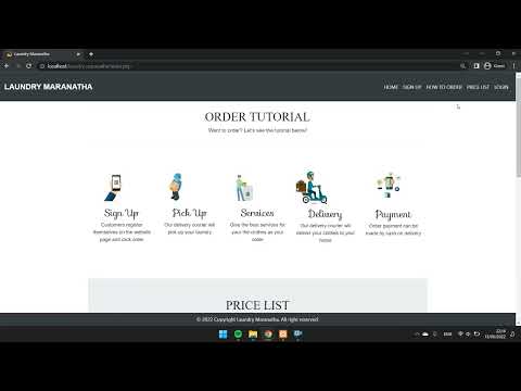 Website Administration For Laundry PHP Data Object With Source Code