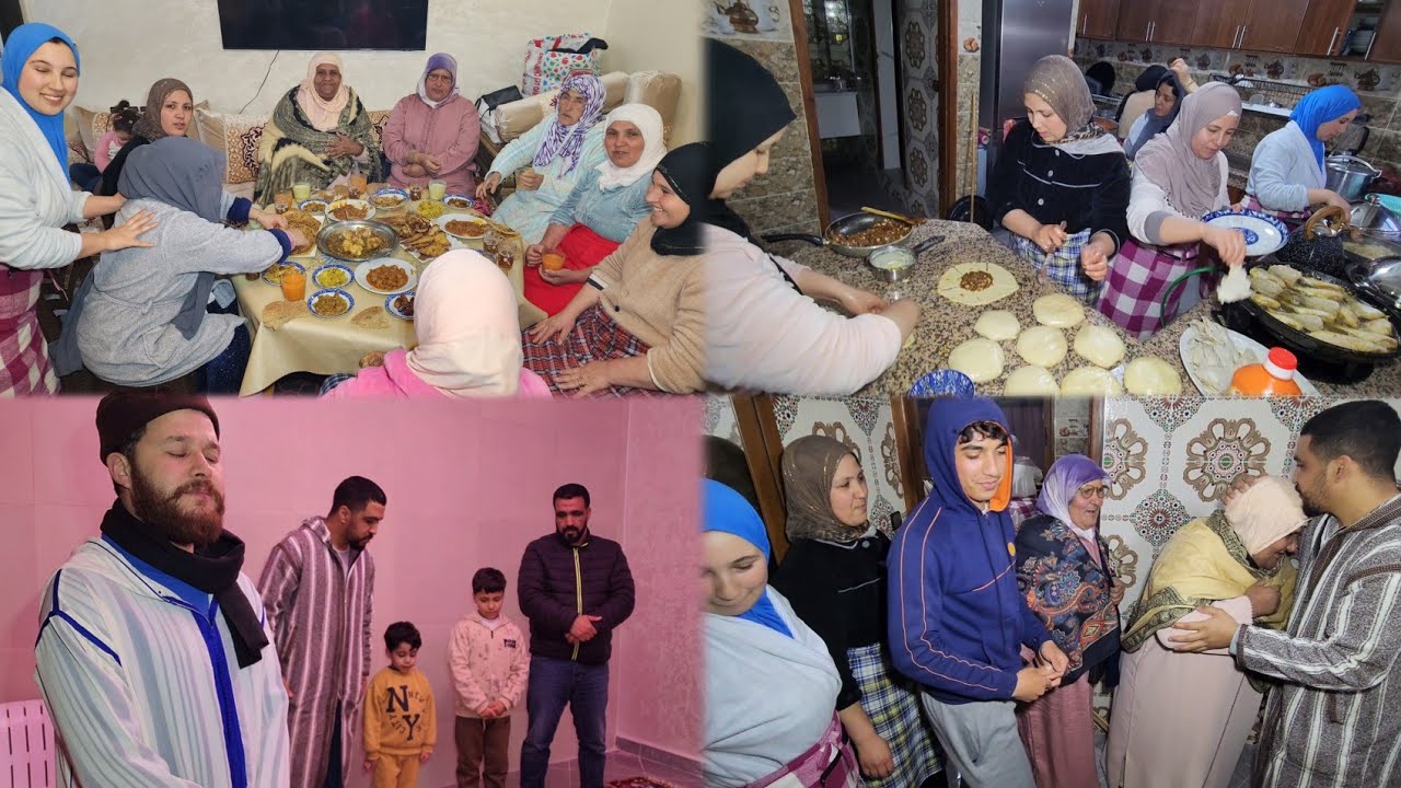 لمة مغربية أصيلة… عائلة با محمد نورت دارنا وضيافتنا دارت الفرحة🇲🇦وأذان الفقيه زاد الأجواء نور وبركة🤲
