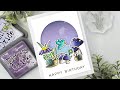 Garden birthday window card