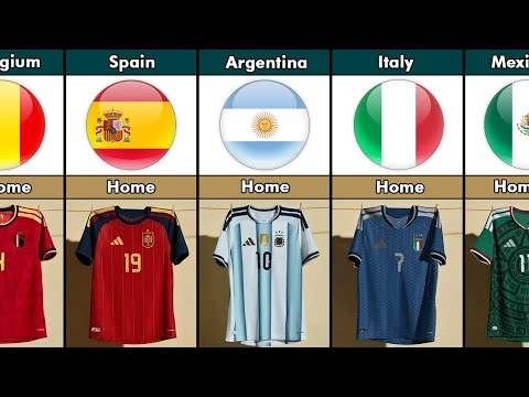 كأس العالم 2026 الكشف عن القمصان الرسمية ل22 منتخب ا وطني ا