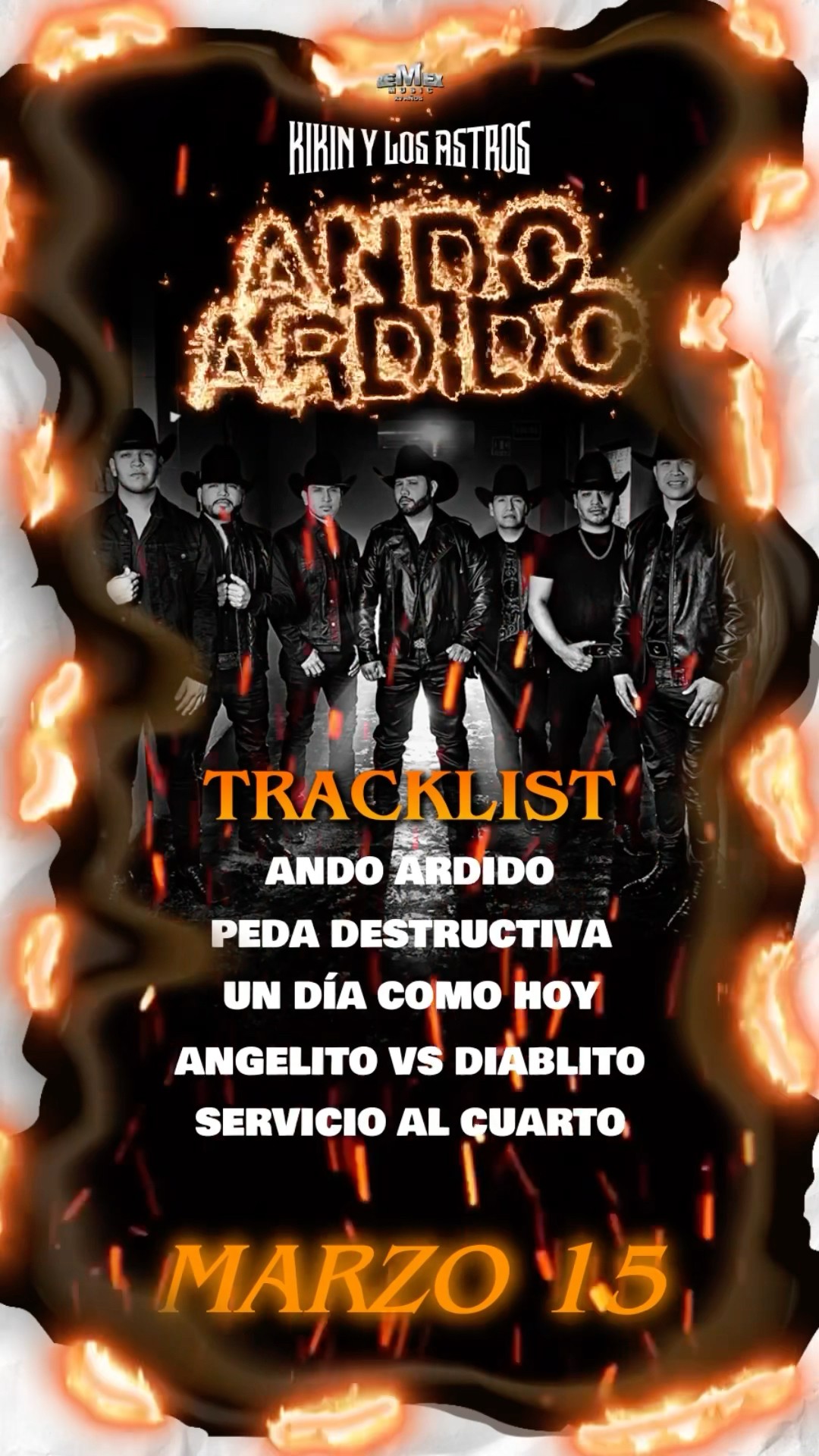 ? MARZO 15 ?Kikin y los Astros ? te traen #AndoArdido ? ¿Cual vas a escuchar primero? ?