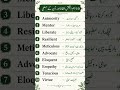 Daily Use English Words with Urdu Meanings