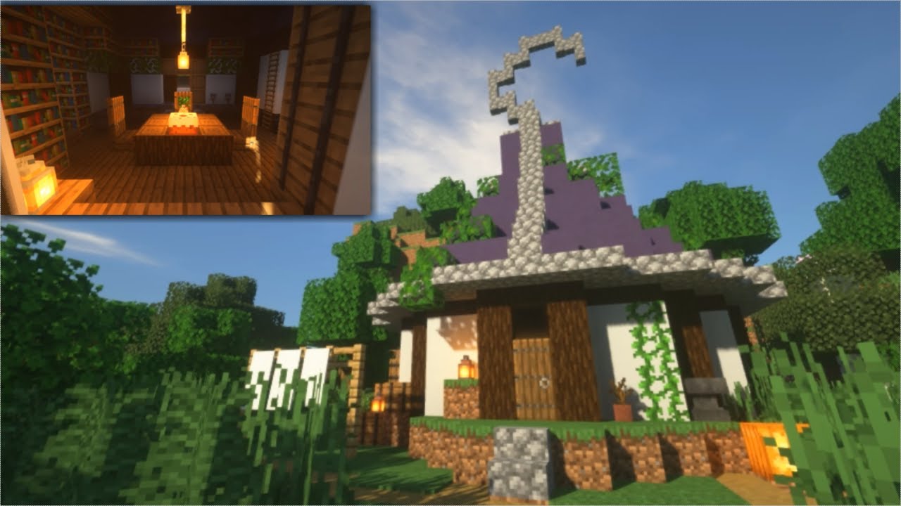 マイクラ 魔女の家を作ったよ 建築 Youtube