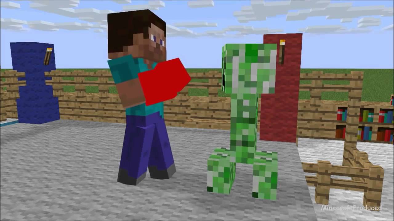 Monster School Boxing Minecraft Animation Creeper Minecraft Animação ...