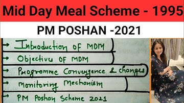 Mid Day Meal Scheme(MDMS) / PM Poshan / For All Teaching exams