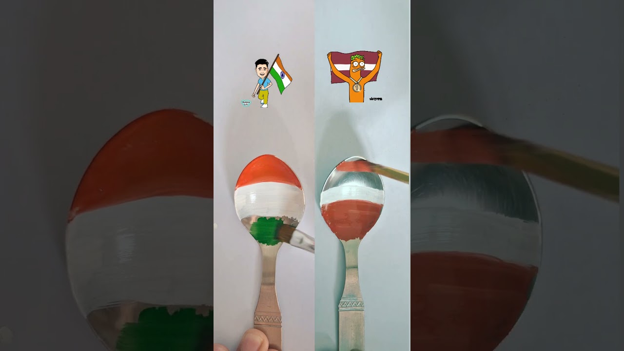 India 🇮🇳 Latvia 🇱🇻flag painting |Country Flags Drawing 