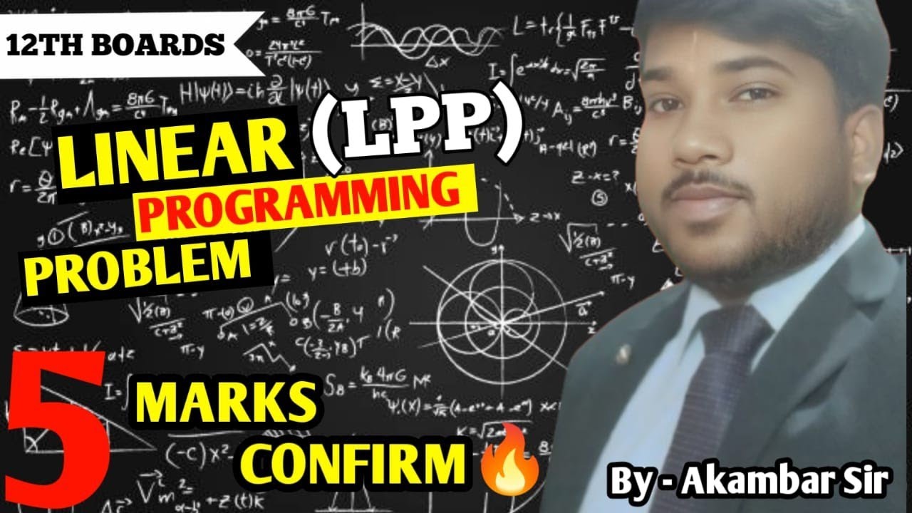 linear programming Problem/LPP 12th Class/12th Board Exam 2025 - YouTube
