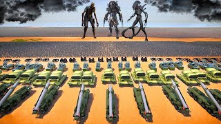 MISSILE SYSTEM vs 6 MILLION Aliens, Predators \& Zombies!- Ultimate Epic Battle Simulator 2