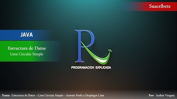 Estructura de datos en Java - Lista Circular Simple - Parte 1 - Insertar Nodo  y Desplegar Lista