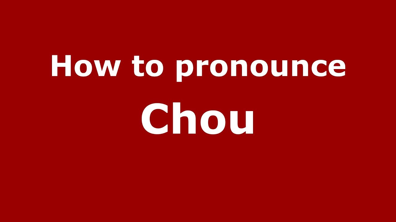 How to pronounce choux