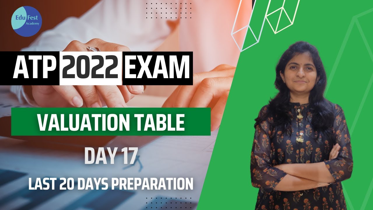 Valuation Ruling Side Table Day 17 Valuation Tables - YouTube