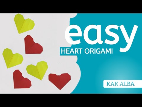 The Easiest HEART ORIGAMI In The World From Kak Alba