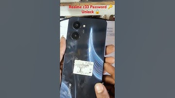 Realme C33 Hard Reset Password unlock Pattern unlock without PC 2025/Google frp account bypass