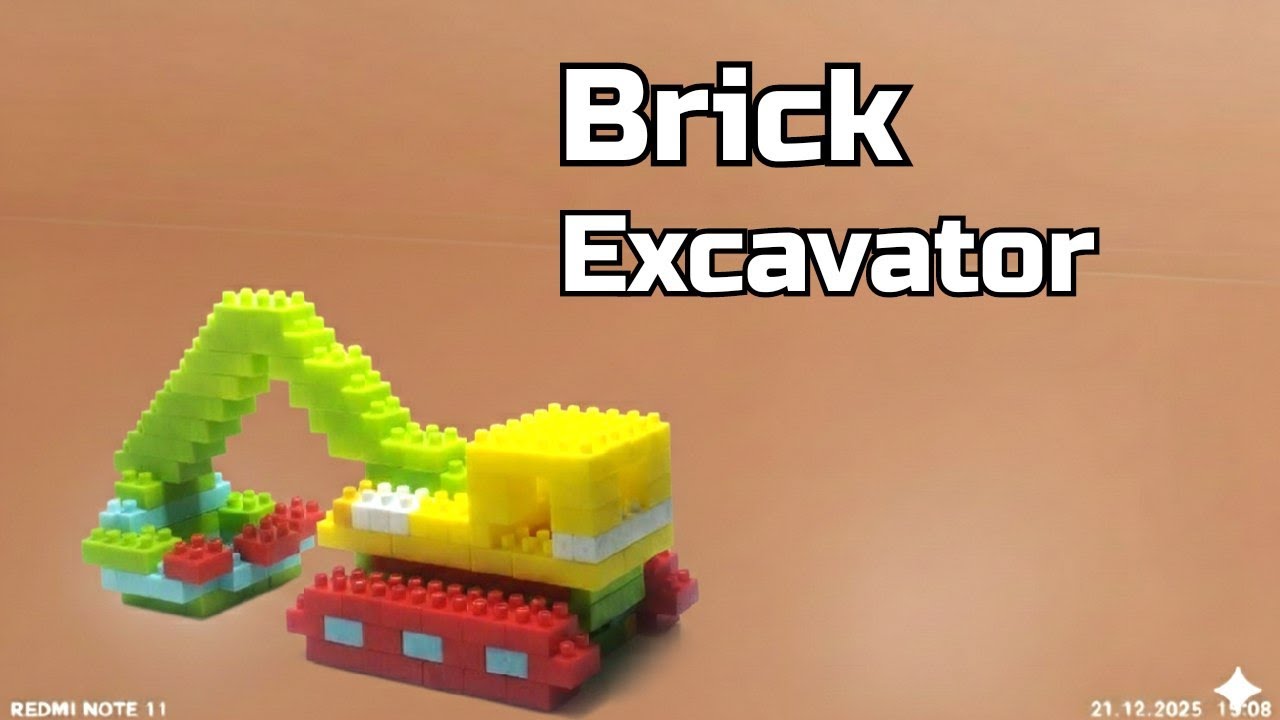 Satisfying DIY Brick Excavator ASMR/ Building Blocks/block game/Lego building