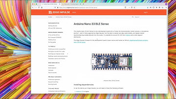 Connecting Arduino Nano 33 BLE Sense to Edge Impulse