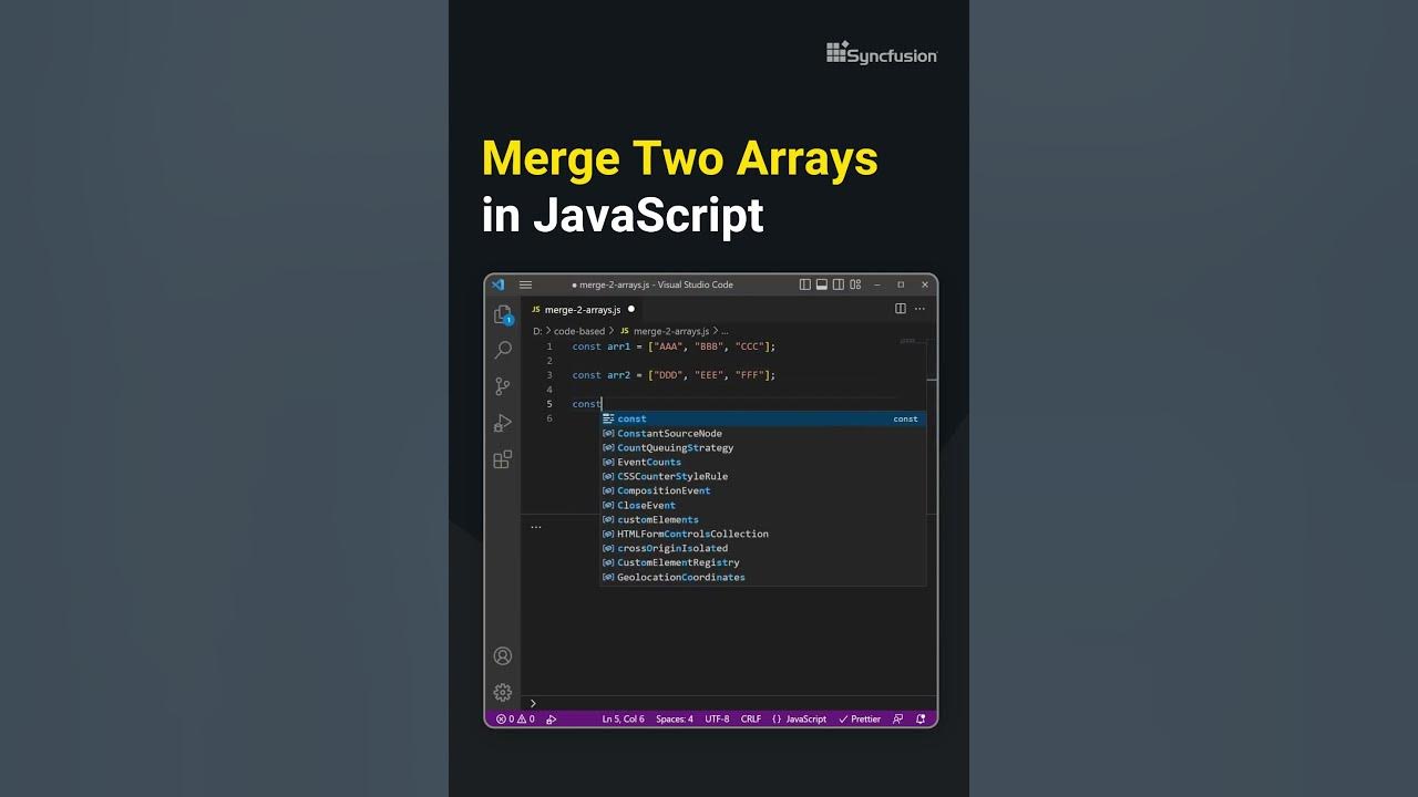 Merge 2 Arrays in JavaScript - YouTube